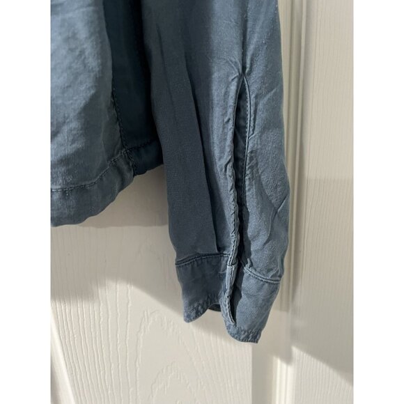 98Bella Dahl Tie Waist Utility Shirt Jacket Size S Green Button Front A001598 - Picture 4 of 11